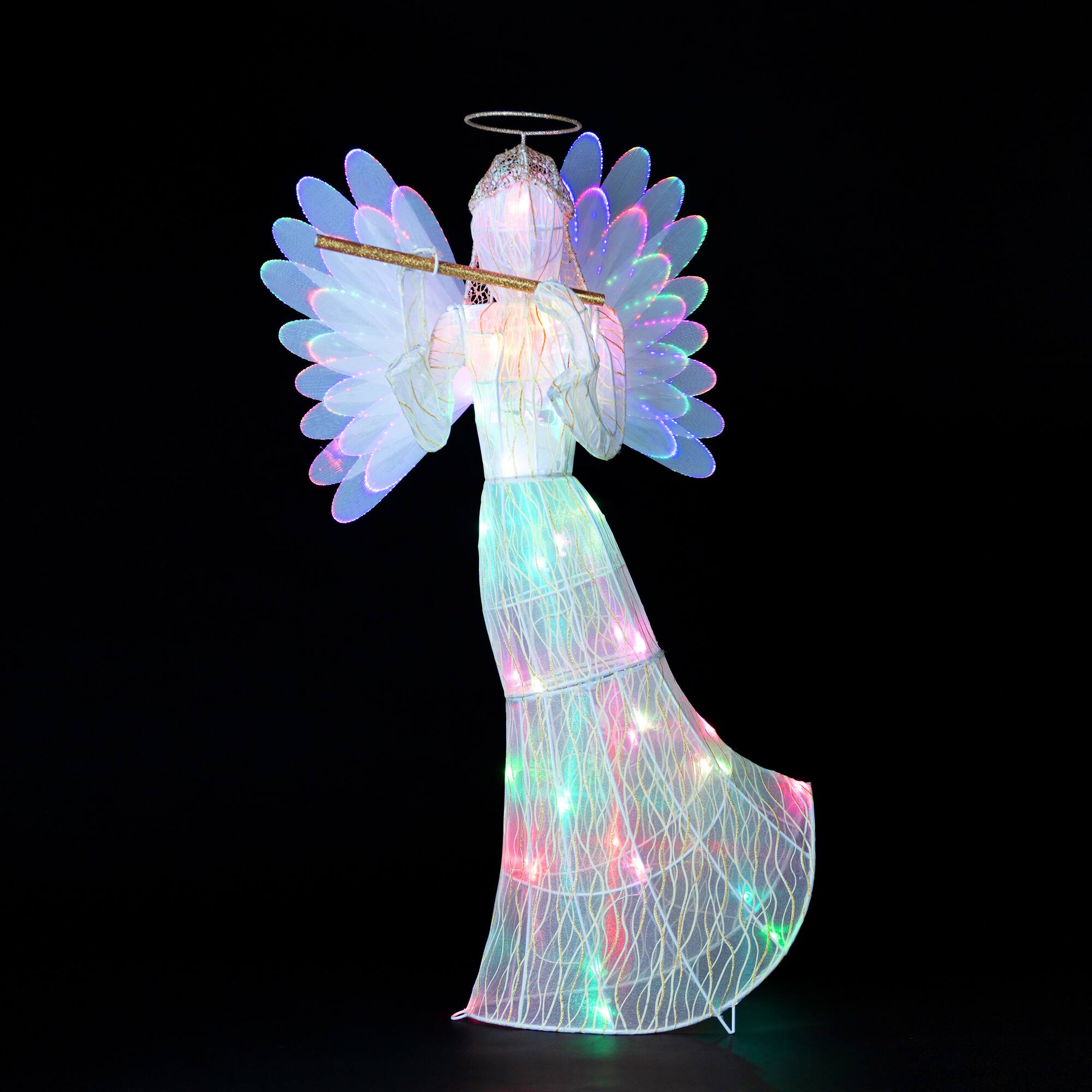 3ft. Outdoor Animated Fiber-Optic Angel